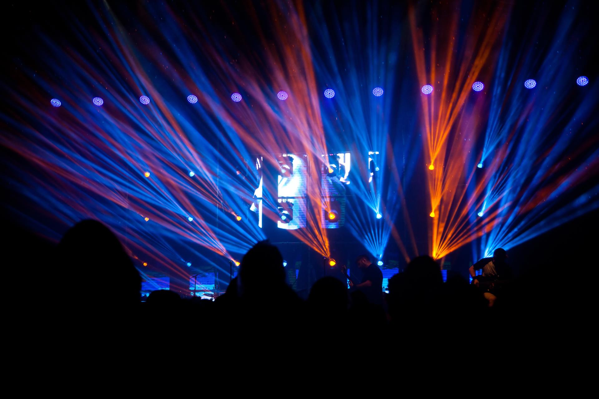 Faisceaux lumineux de concert